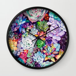 Succulent Garden Wall Clock