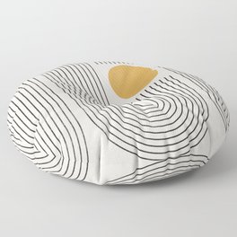 Mid-Century Modern No.22 - Woodblock Print Floor Pillow