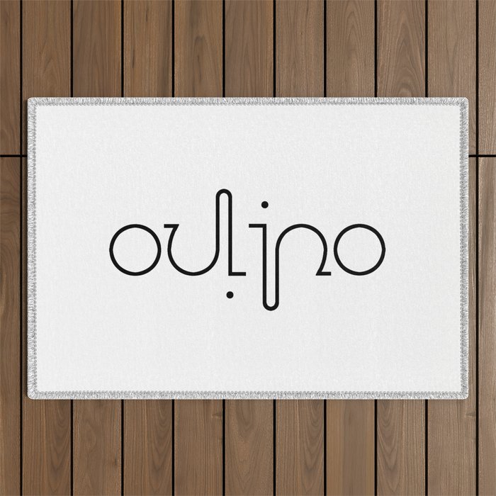 OULIPO ambigram Outdoor Rug