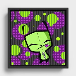 Happy Gir from Invader Zim Framed Canvas