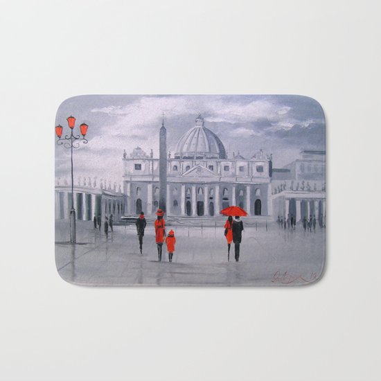 Walking in Rome Bath Mat