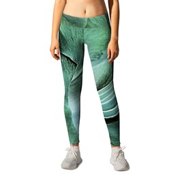 Gladioli Green Leggings | Abstract, Flower, Digital Manipulation, Stilllife, Photo, Gladioli, Floral, Hue, Seamlesstiling, Green 