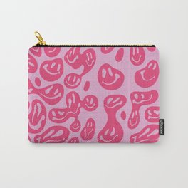 Pink Dripping Smiley Carry-All Pouch
