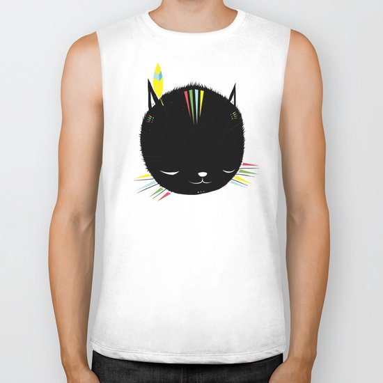 MIGHTY TIGARRR, BLACK KITTEN 묘 Biker Tank