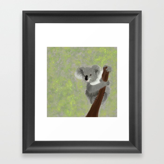 Koala Bear Hanging In There Framed Art Print