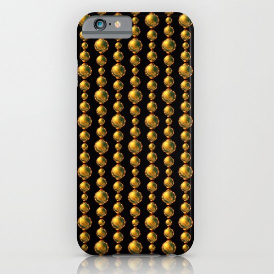 Bead Pattern, Gold & Black iPhone & iPod Case