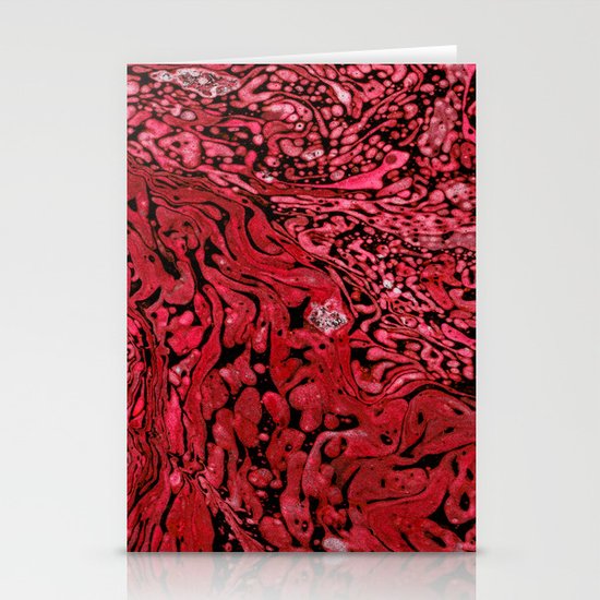 RED MARBLE Stationery Cards