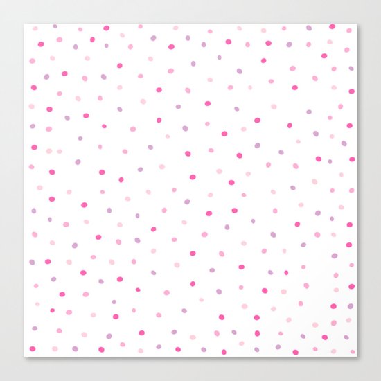 Confetti Dazzling Pink Polka Dots (Sprinkles) Canvas Print