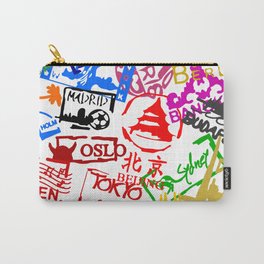 World City Passport Stamps Carry-All Pouch
