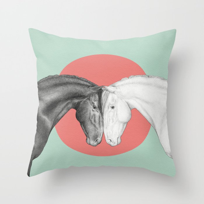 Horse Love Throw Pillow