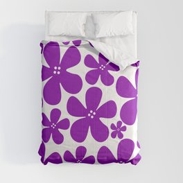 Purple flowers floral pattern  Comforter