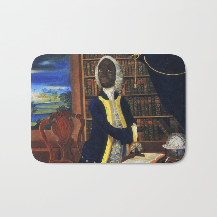1740 Sir Francis Williams colonial African writer and teacher portrait in Spanish Town painting Bath Mat