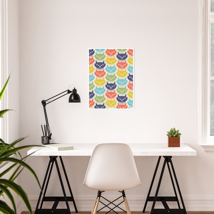 Mid Century Modern Cat 01 Poster By Tonymagner Society6