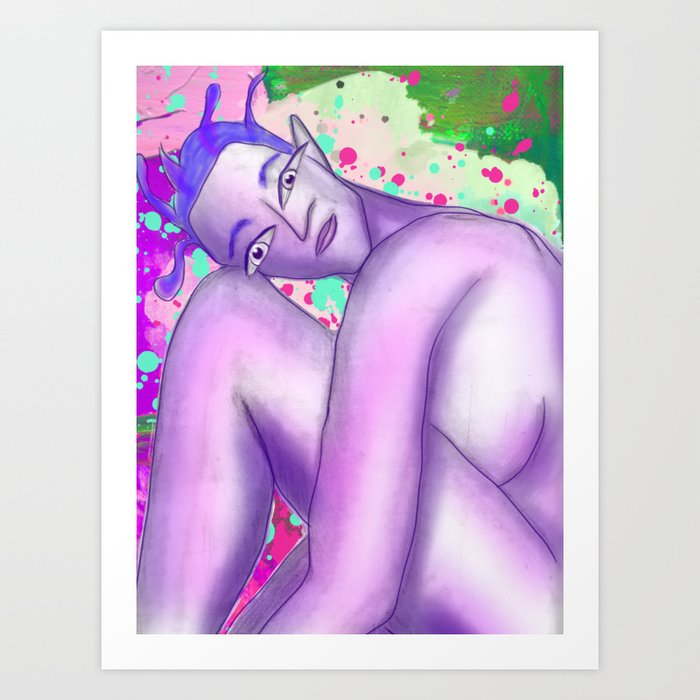 Purple Medusa  Art Print