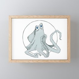 Shy Octopus Framed Mini Art Print