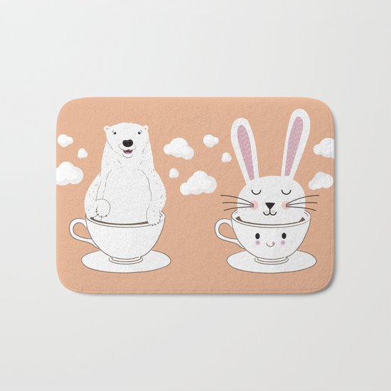 Take a Cup of Bear Bath Mat