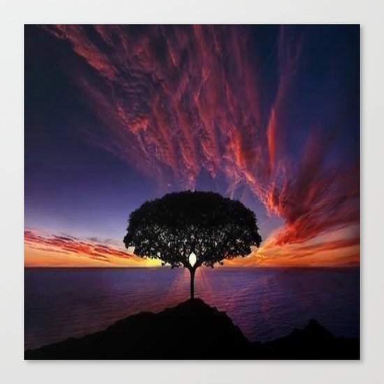 purple clouds Canvas Print