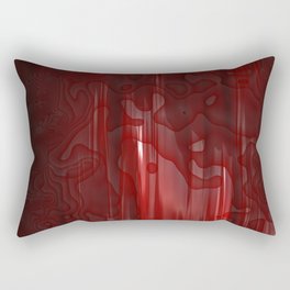 Shiny Red Rectangular Pillow