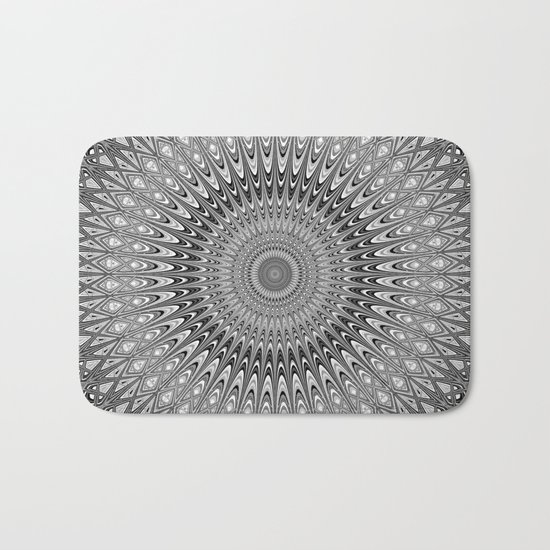 Grey mandala Bath Mat