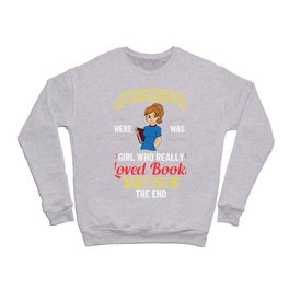 Book Girl Reading Women Bookworm Librarian Reader Crewneck Sweatshirt