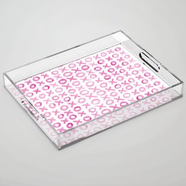 Xoxo valentine's day - pink Acrylic Tray