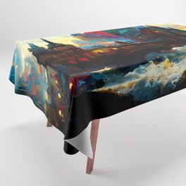 City from a colorful Universe Tablecloth