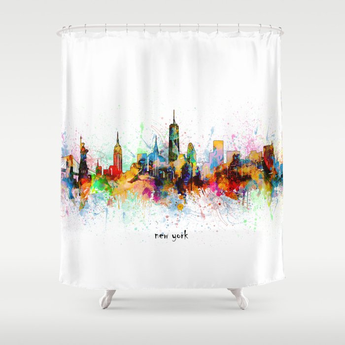 new york skyline artistic Shower Curtain