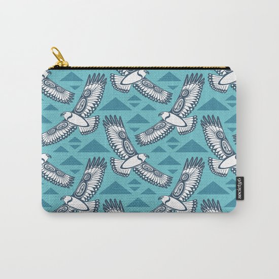 The Hawk's Flight_ Light cerulean Carry-All Pouch
