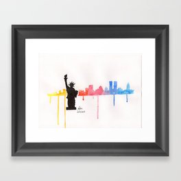 new york skyline Framed Art Print