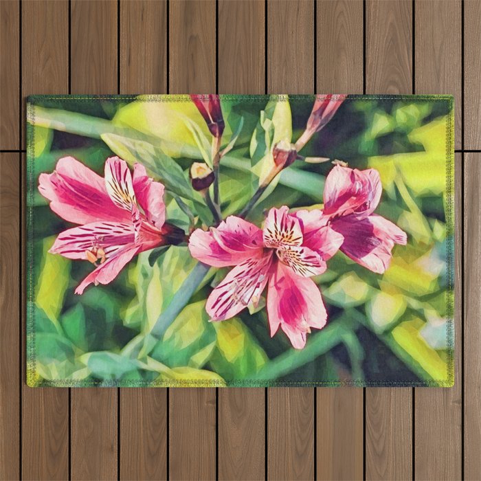 Peruvian Lilies Outdoor Rug