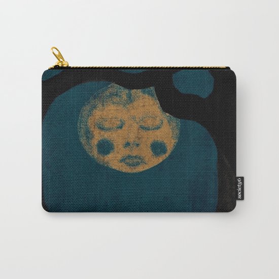 Moon With The Blues Carry-All Pouch