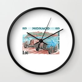1979 Monaco Grand Prix 50 Year Anniversary Postage Stamp Wall Clock