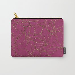 Abstract Glitter Pattern Dark Pink Carry-All Pouch
