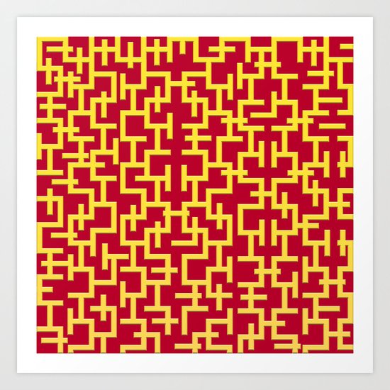 Colorful Maze II Art Print