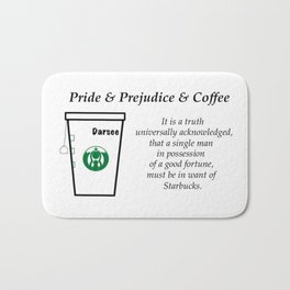 Pride and Prejudice and Coffee Bath Mat