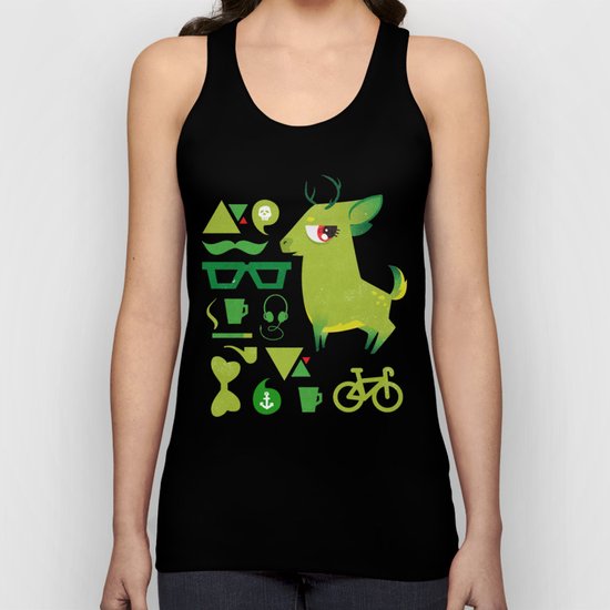 Hipsdeer (green) Unisex Tank Top