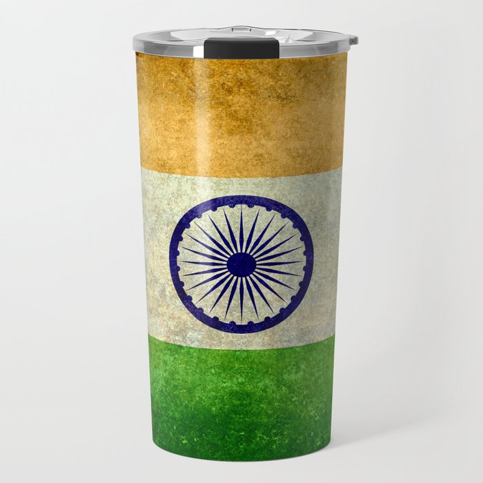 Flag of India - Grungy Vintage Travel Mug