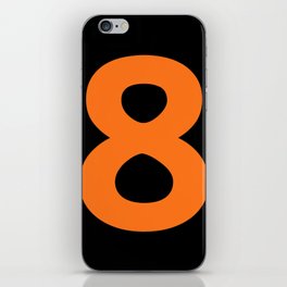 Number 8 (Orange & Black) iPhone Skin