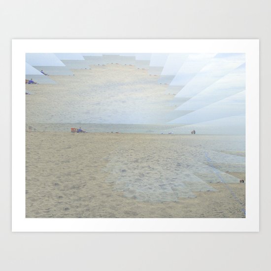 Illusion of Golden Beach Art Print