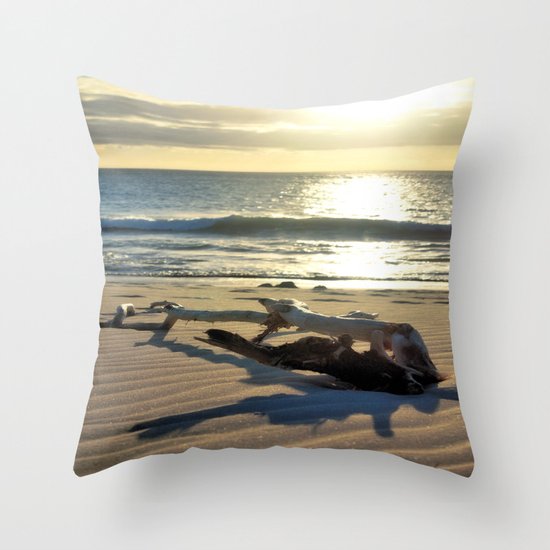Sunset Driftwood Throw Pillow