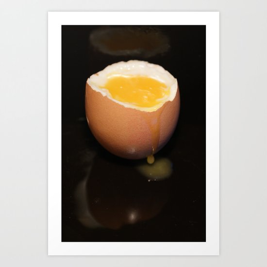 Breakfast on Black Art Print