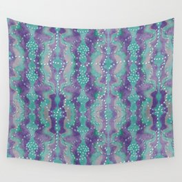 Teal and Purple boho pearls Wall Tapestry