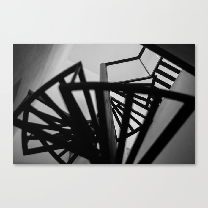 Metal Spiral Stairs Canvas Print