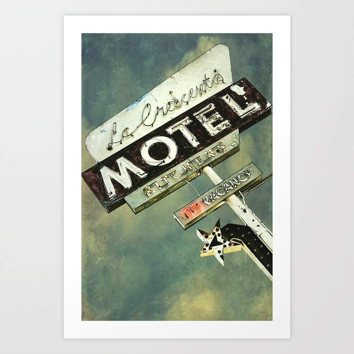La Crescenta Vintage Motel Sign Art Print