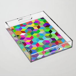 Colorful Diamonds 3 Acrylic Tray