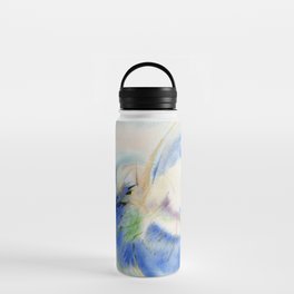 Blue Abstract Medium Tone Watercolor Painting Water Bottle