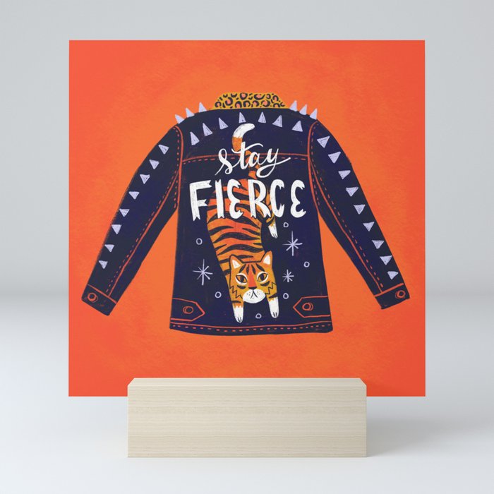 Stay Fierce Tiger Jacket Mini Art Print