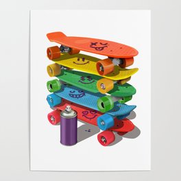 Happy Skaters Poster