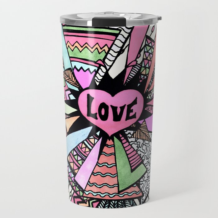Power of LOVE...(retro pastel) Travel Mug