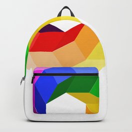 Illusion color wheel forming a hexagon Backpack | Spectrum, Digital, 3D, Saturation, Palette, Pigment, Hexagon, Primary, Rainbow, Architecture 